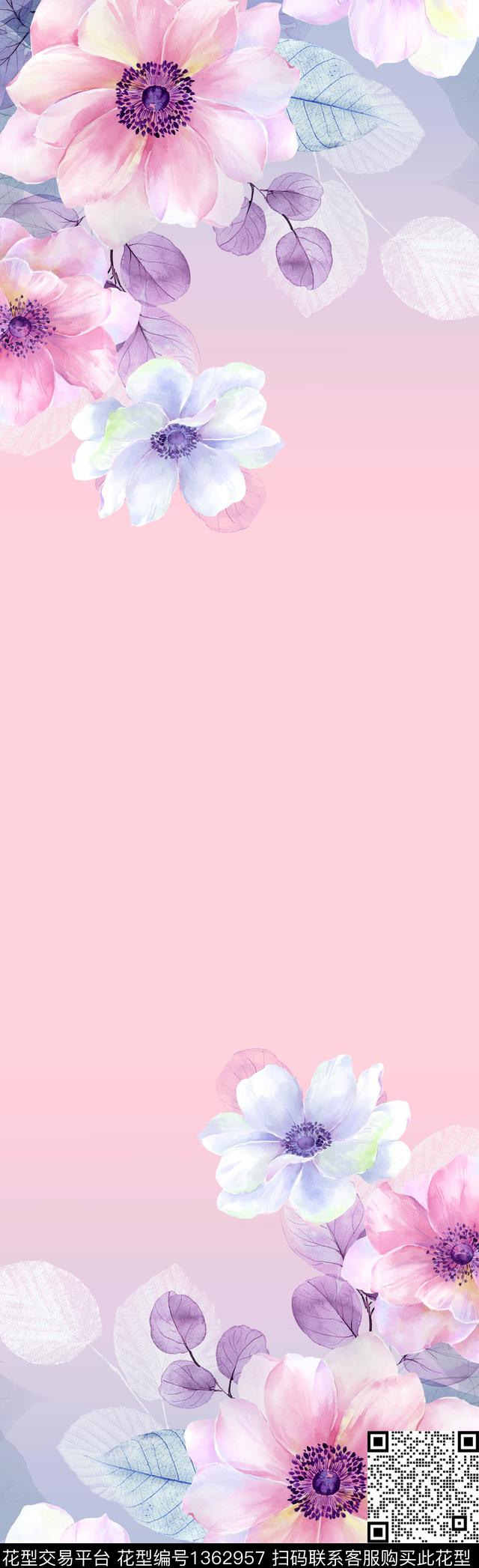 数码华亿平台花卉手绘花卉数码印花华亿平台下载（图片编号: 1362957） - 瓦栏（Walan）