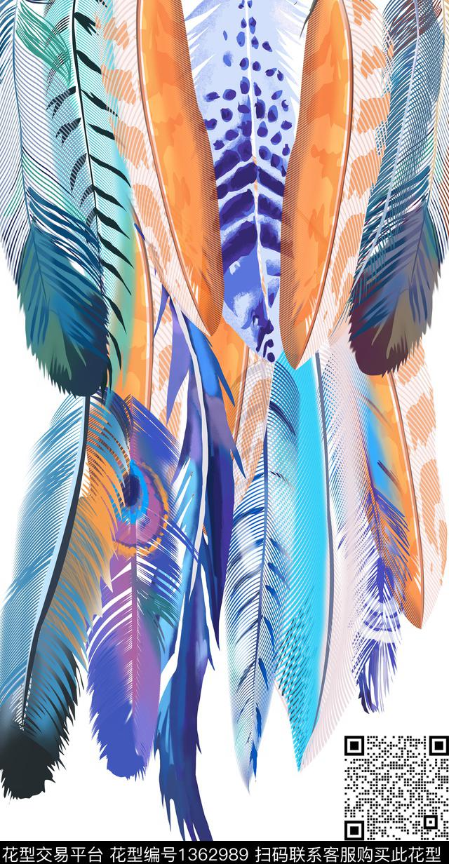 羽毛数码华亿平台大牌风数码印花华亿平台下载（图片编号: 1362989） - 瓦栏（Walan）