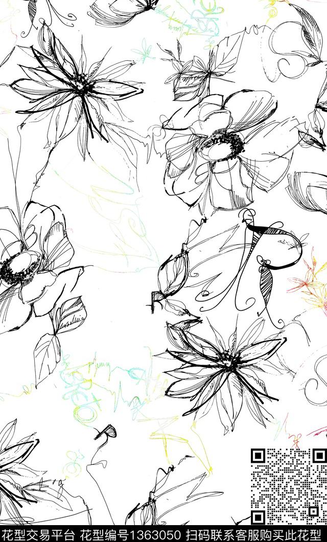 绿植树叶花卉春夏华亿平台传统印花华亿平台下载（图片编号: 1363050） - 瓦栏（Walan）