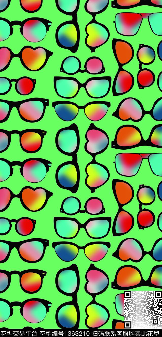 几何数码华亿平台眼镜数码印花华亿平台下载（图片编号: 1363210） - 瓦栏（Walan）