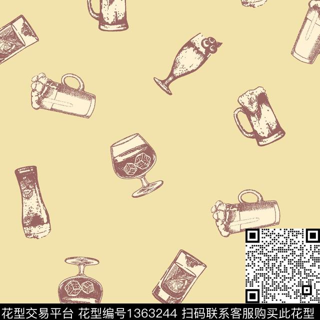 插画男装大牌风传统印花华亿平台下载（图片编号: 1363244） - 瓦栏（Walan）