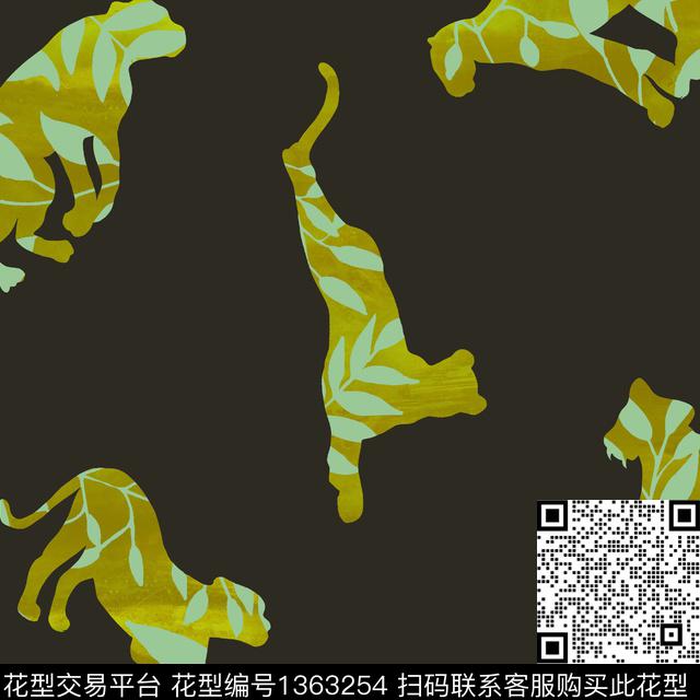 动物花卉时尚插画数码印花华亿平台下载（图片编号: 1363254） - 瓦栏（Walan）