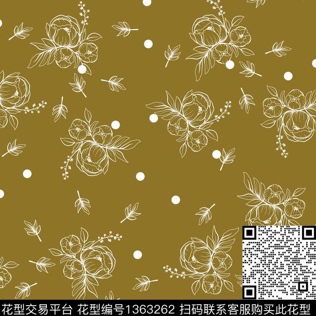 满版散花大牌风小清新传统印花华亿平台下载（图片编号: 1363262） - 瓦栏（Walan）