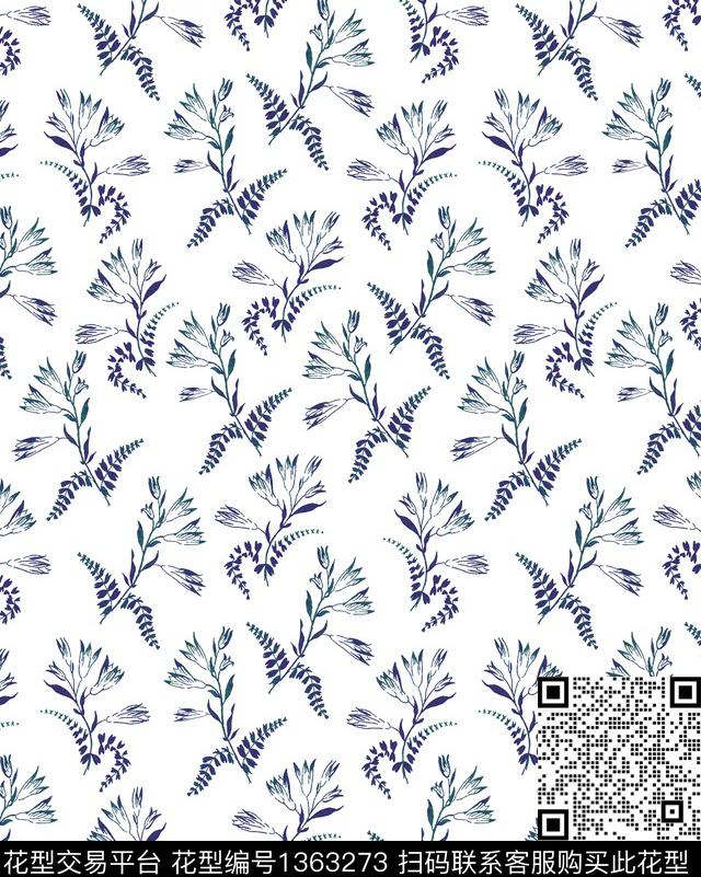 花卉大牌风休闲传统印花华亿平台下载（图片编号: 1363273） - 瓦栏（Walan）