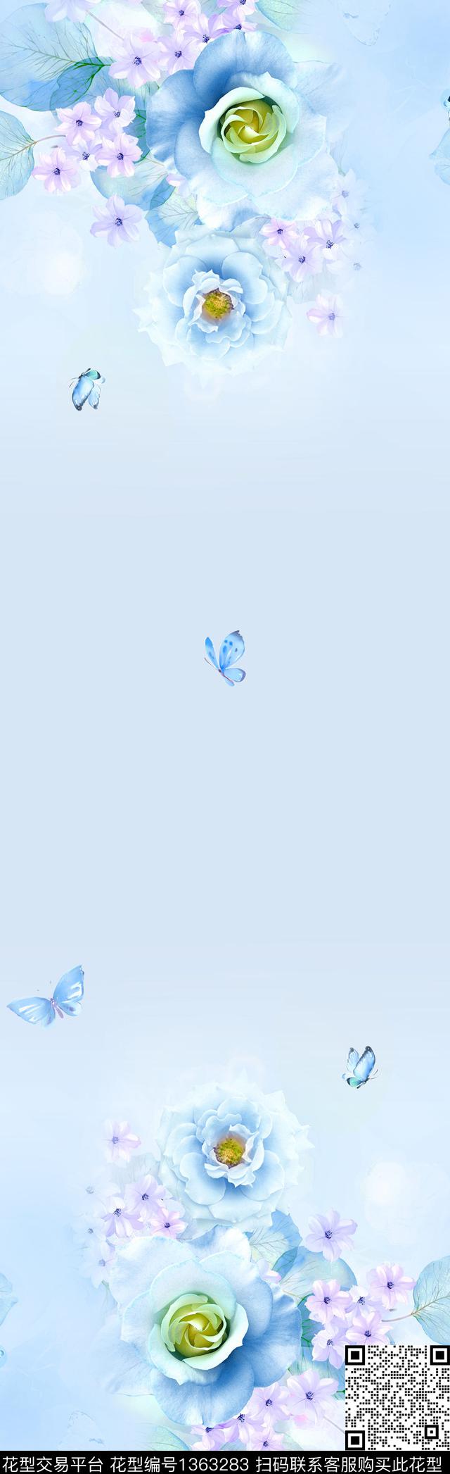 数码华亿平台花卉手绘花卉数码印花华亿平台下载（图片编号: 1363283） - 瓦栏（Walan）