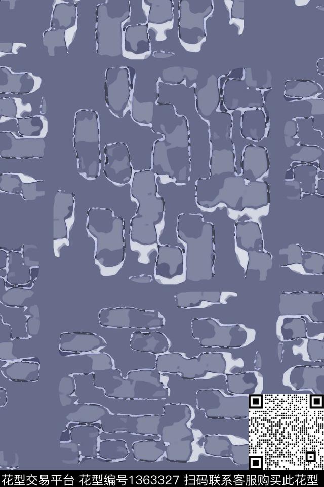 几何抽象男装休闲花卉传统印花华亿平台下载（图片编号: 1363327） - 瓦栏（Walan）