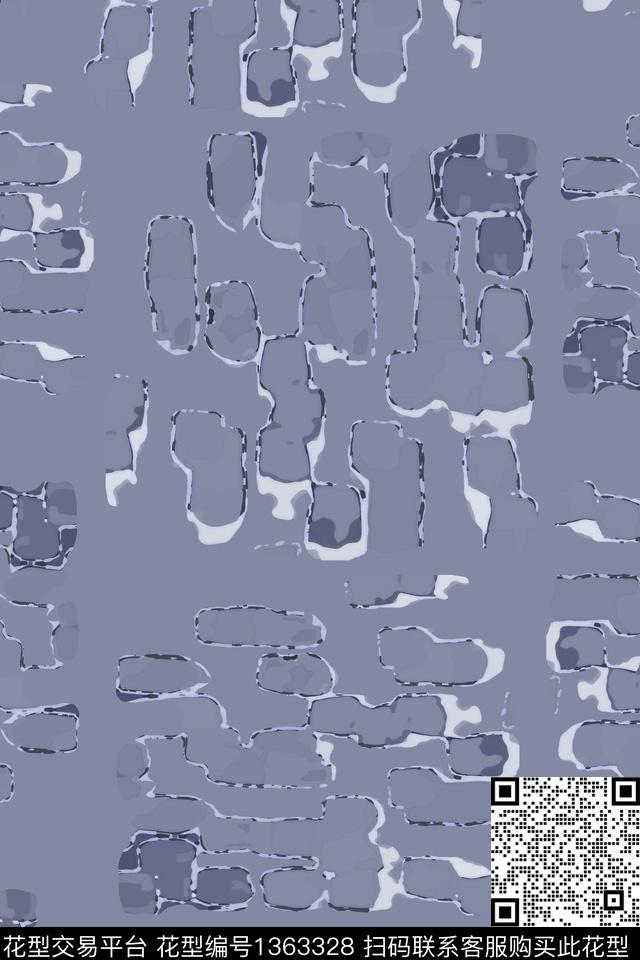 几何抽象男装休闲花卉传统印花华亿平台下载（图片编号: 1363328） - 瓦栏（Walan）