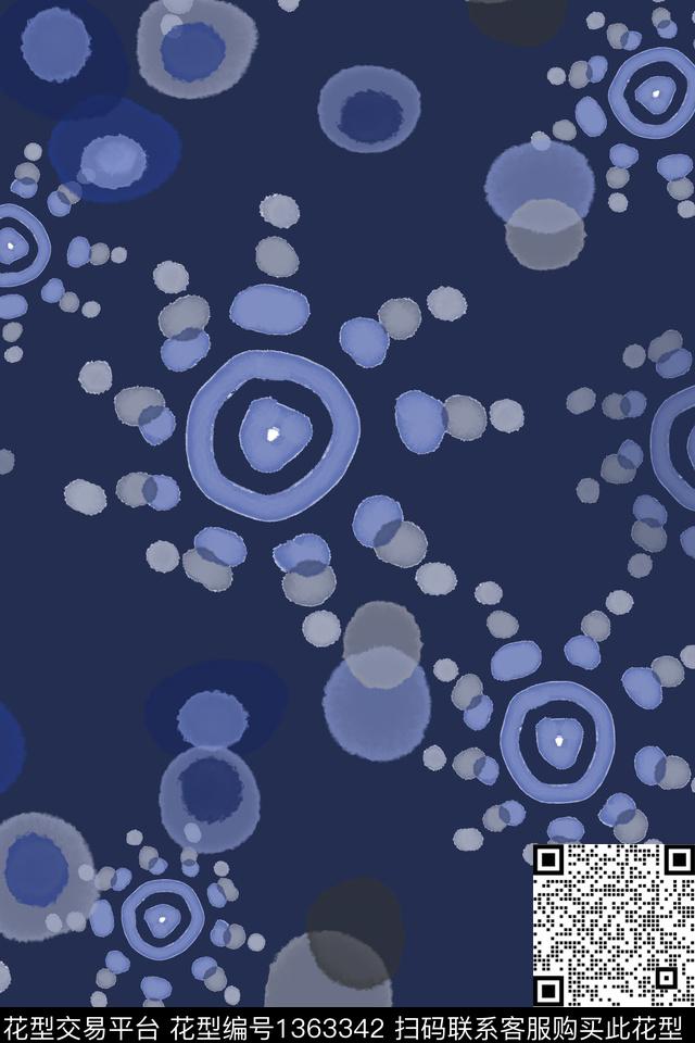 几何男装休闲花卉圆圈与波点传统印花华亿平台下载（图片编号: 1363342） - 瓦栏（Walan）