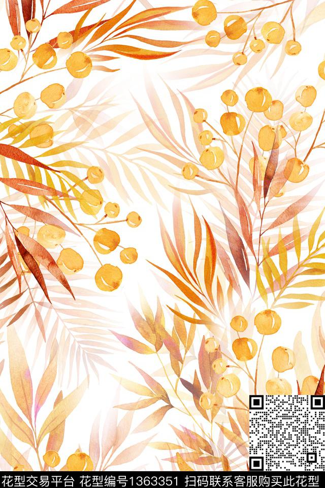 女装墙纸花卉数码印花华亿平台下载（图片编号: 1363351） - 瓦栏（Walan）