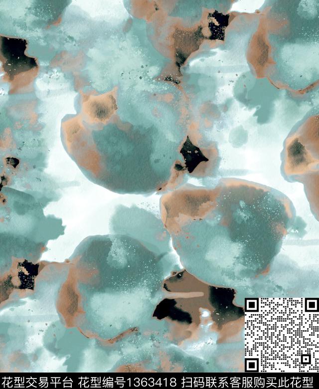 大牌风手绘painting数码印花华亿平台下载（图片编号: 1363418） - 瓦栏（Walan）