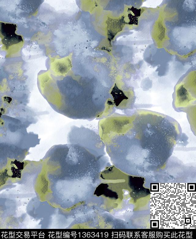 大牌风手绘painting数码印花华亿平台下载（图片编号: 1363419） - 瓦栏（Walan）