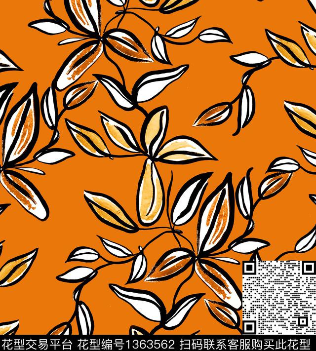 蝴蝶兰大牌风小碎花数码印花华亿平台下载（图片编号: 1363562） - 瓦栏（Walan）