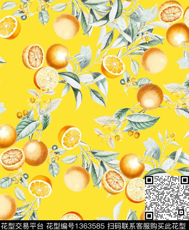 蝴蝶兰大牌风小碎花数码印花华亿平台下载（图片编号: 1363585） - 瓦栏（Walan）