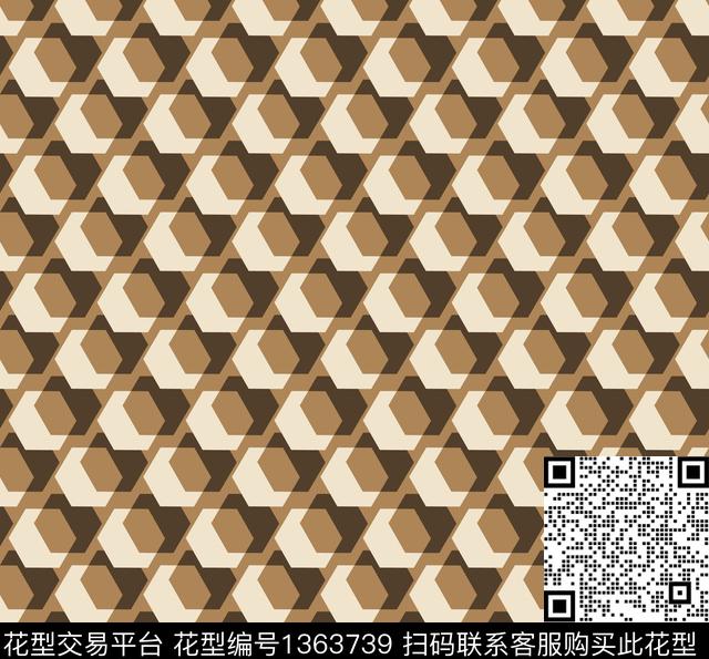 几何大牌风传统印花华亿平台下载（图片编号: 1363739） - 瓦栏（Walan）