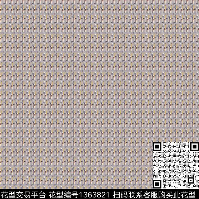 几何格子大牌风传统印花华亿平台下载（图片编号: 1363821） - 瓦栏（Walan）