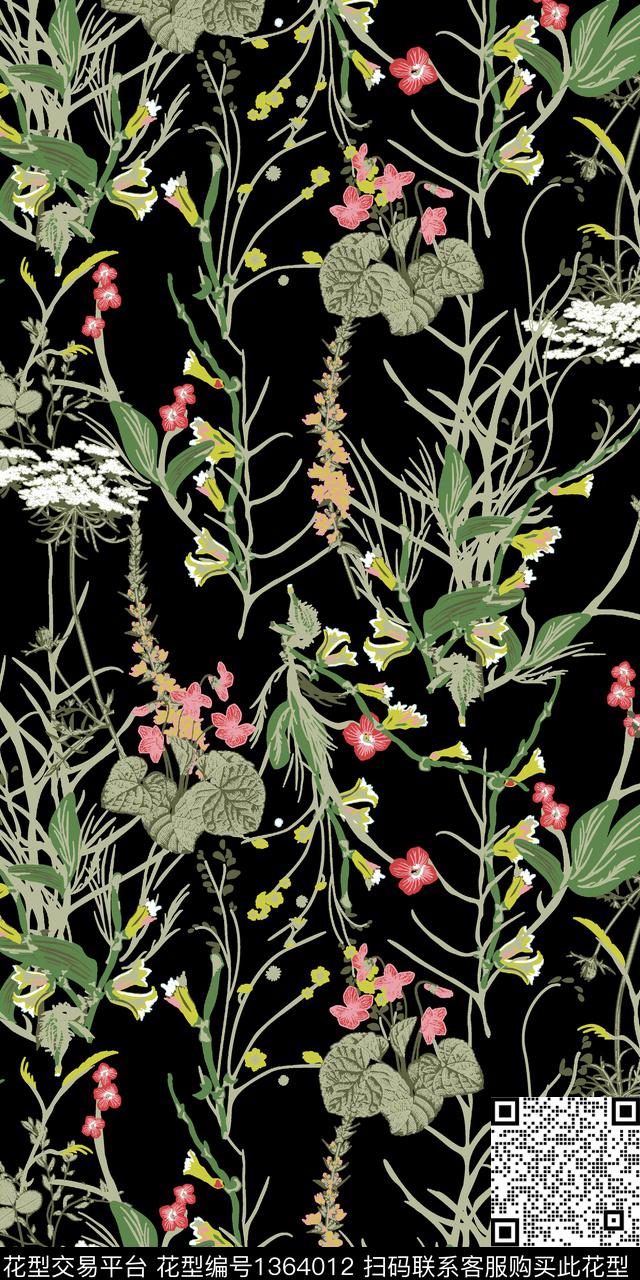 雪纺春夏华亿平台小碎花传统印花华亿平台下载（图片编号: 1364012） - 瓦栏（Walan）