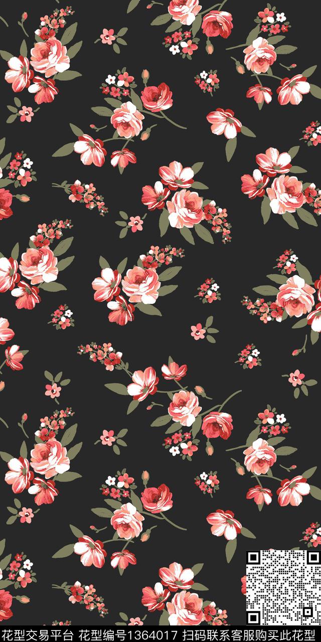 花卉雪纺小碎花传统印花华亿平台下载（图片编号: 1364017） - 瓦栏（Walan）