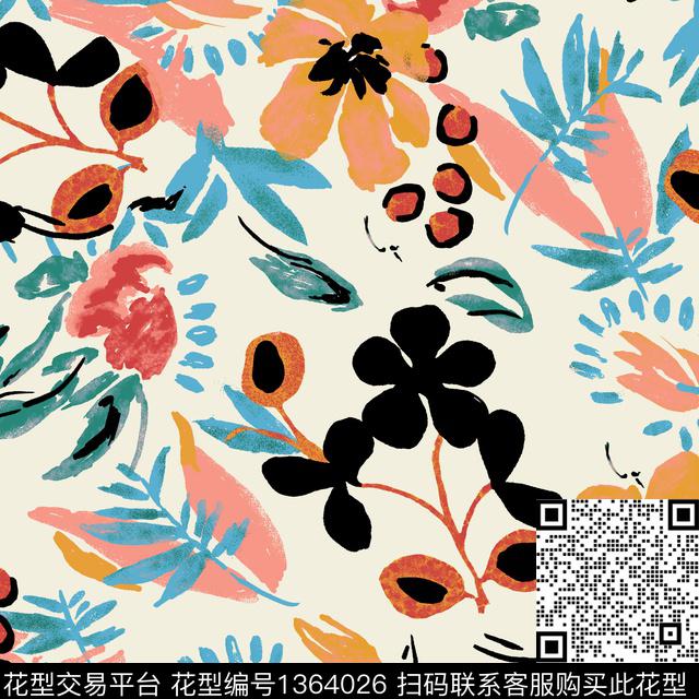 花瓣春夏华亿平台传统印花华亿平台下载（图片编号: 1364026） - 瓦栏（Walan）