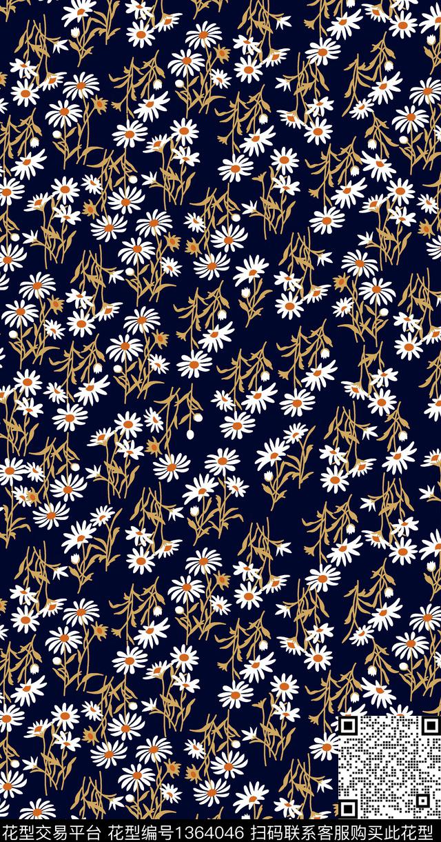 四叶草花卉小碎花传统印花华亿平台下载（图片编号: 1364046） - 瓦栏（Walan）