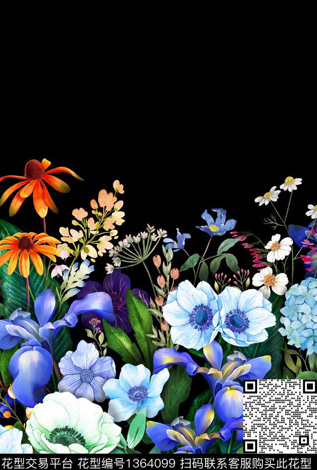 定位花女装花卉数码印花华亿平台下载（图片编号: 1364099） - 瓦栏（Walan）
