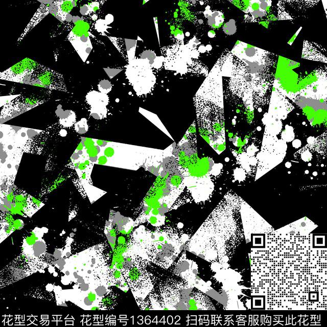 几何抽象男装大牌风传统印花华亿平台下载（图片编号: 1364402） - 瓦栏（Walan）