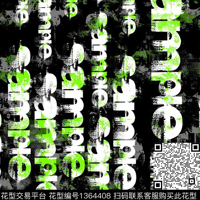 几何字母抽象男装传统印花华亿平台下载（图片编号: 1364408） - 瓦栏（Walan）