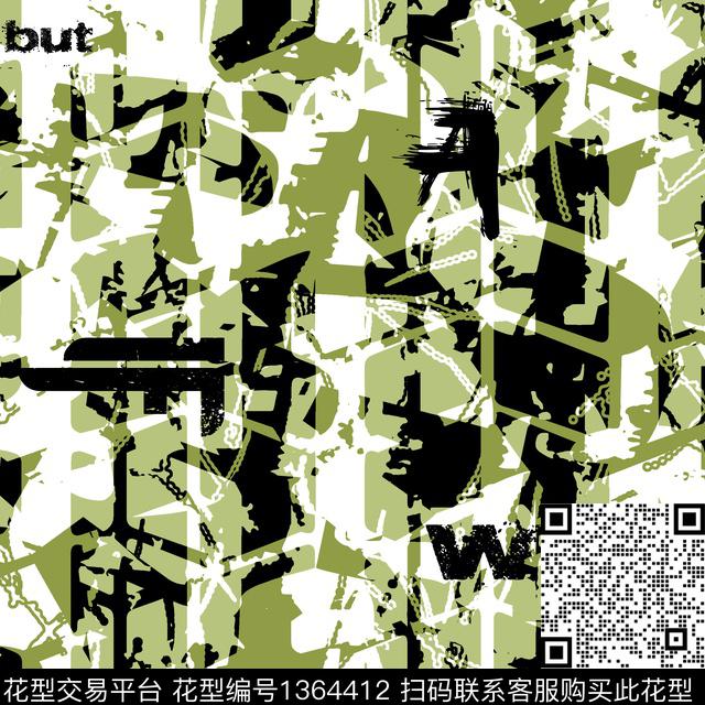 几何抽象男装大牌风传统印花华亿平台下载（图片编号: 1364412） - 瓦栏（Walan）