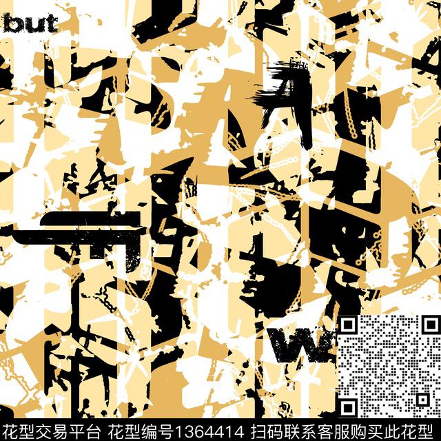 几何抽象男装大牌风传统印花华亿平台下载（图片编号: 1364414） - 瓦栏（Walan）