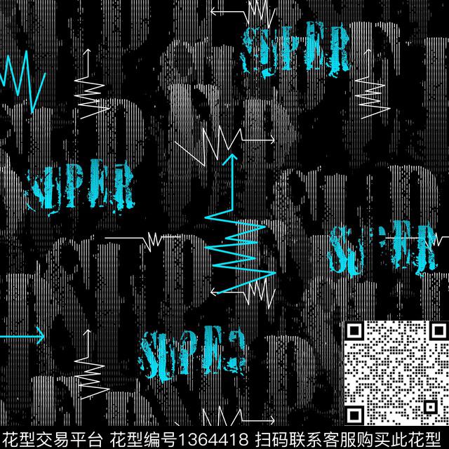 几何字母渐变传统印花华亿平台下载（图片编号: 1364418） - 瓦栏（Walan）