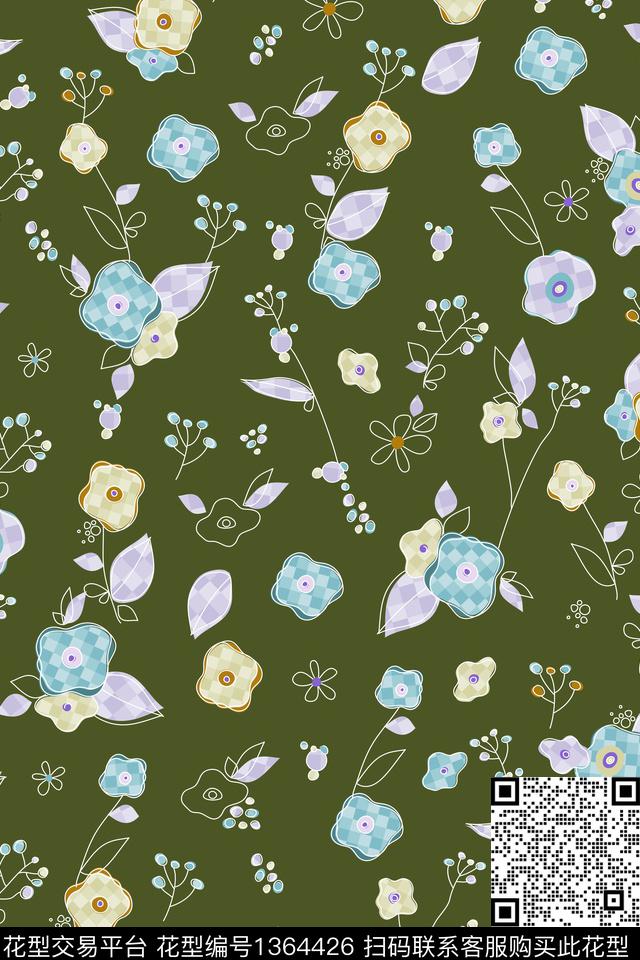 花卉花瓣春夏华亿平台数码印花华亿平台下载（图片编号: 1364426） - 瓦栏（Walan）