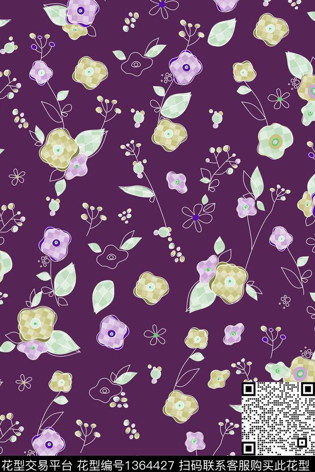 花卉花瓣春夏华亿平台数码印花华亿平台下载（图片编号: 1364427） - 瓦栏（Walan）