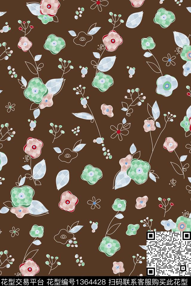 花卉花瓣春夏华亿平台数码印花华亿平台下载（图片编号: 1364428） - 瓦栏（Walan）