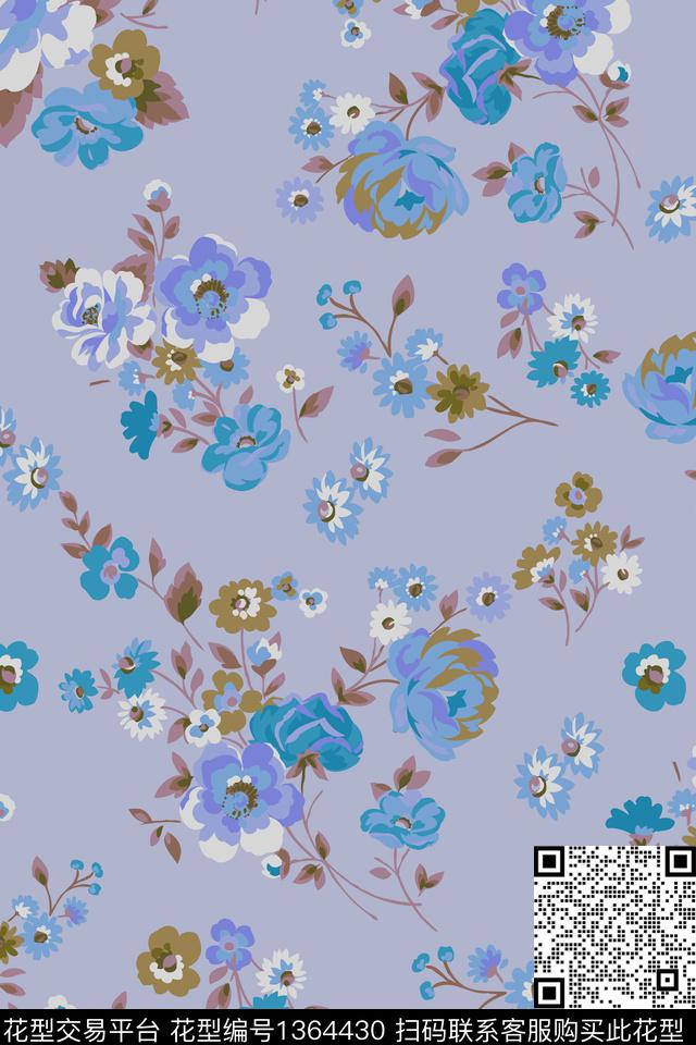 花卉花瓣春夏华亿平台数码印花华亿平台下载（图片编号: 1364430） - 瓦栏（Walan）