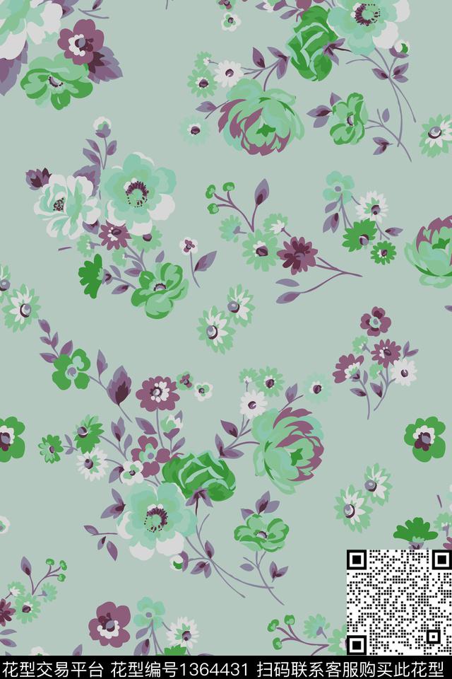 花卉花瓣春夏华亿平台数码印花华亿平台下载（图片编号: 1364431） - 瓦栏（Walan）