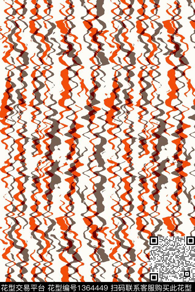 几何线条画大牌风数码印花华亿平台下载（图片编号: 1364449） - 瓦栏（Walan）