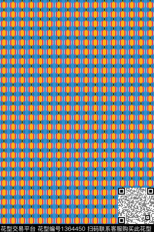 几何民族风大牌风数码印花华亿平台下载（图片编号: 1364450） - 瓦栏（Walan）