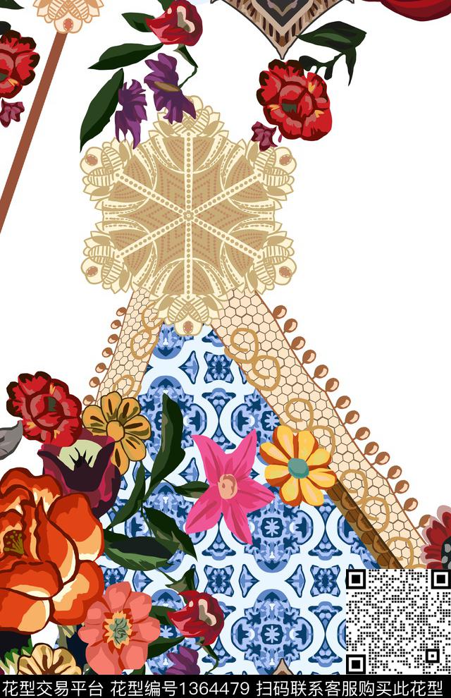 定位花数码华亿平台大牌风数码印花华亿平台下载（图片编号: 1364479） - 瓦栏（Walan）