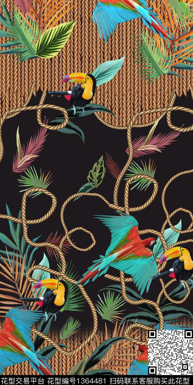定位花花鸟数码华亿平台数码印花华亿平台下载（图片编号: 1364481） - 瓦栏（Walan）