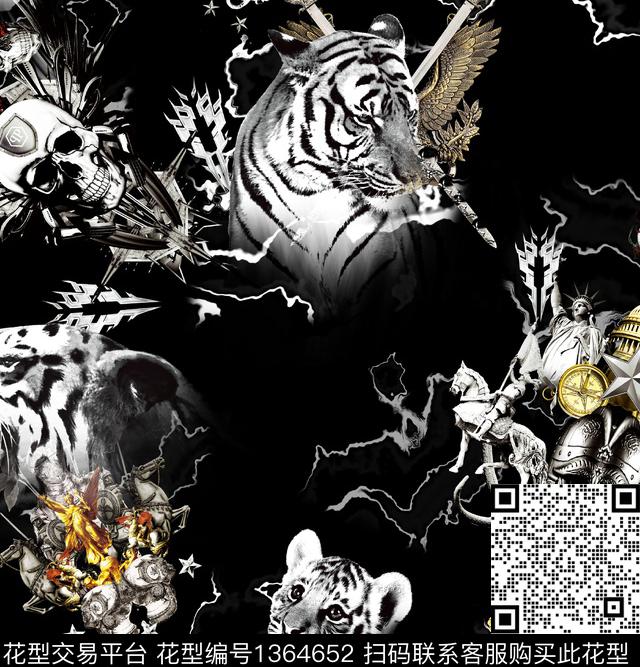 动物秋冬华亿平台数码印花华亿平台下载（图片编号: 1364652） - 瓦栏（Walan）