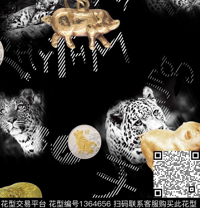 动物秋冬华亿平台数码印花华亿平台下载（图片编号: 1364656） - 瓦栏（Walan）