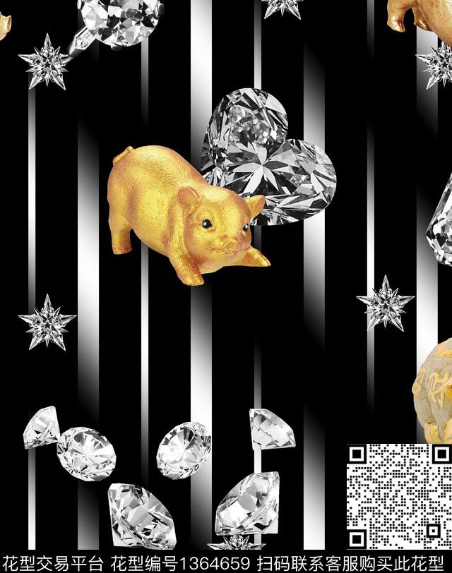 动物秋冬华亿平台数码印花华亿平台下载（图片编号: 1364659） - 瓦栏（Walan）