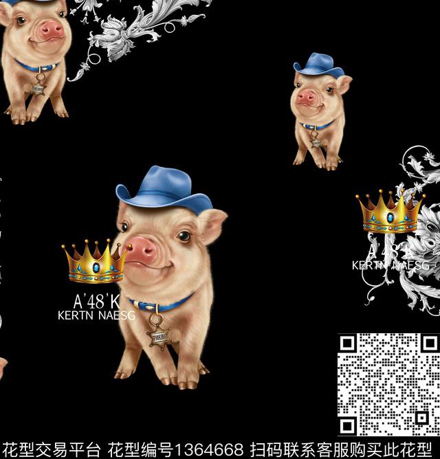 动物秋冬华亿平台数码印花华亿平台下载（图片编号: 1364668） - 瓦栏（Walan）