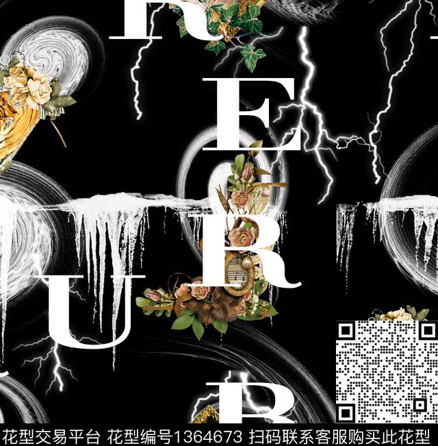 动物老虎秋冬华亿平台数码印花华亿平台下载（图片编号: 1364673） - 瓦栏（Walan）