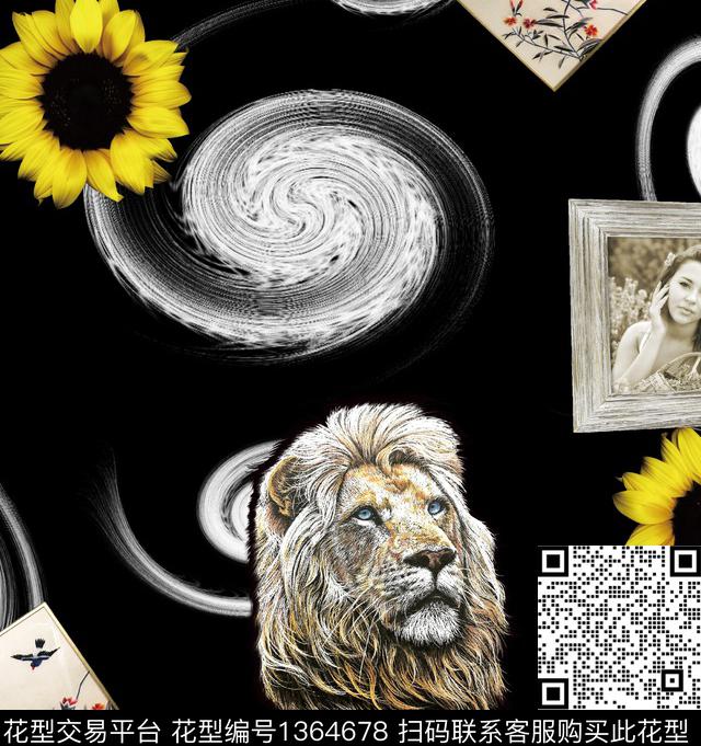 动物秋冬华亿平台数码印花华亿平台下载（图片编号: 1364678） - 瓦栏（Walan）