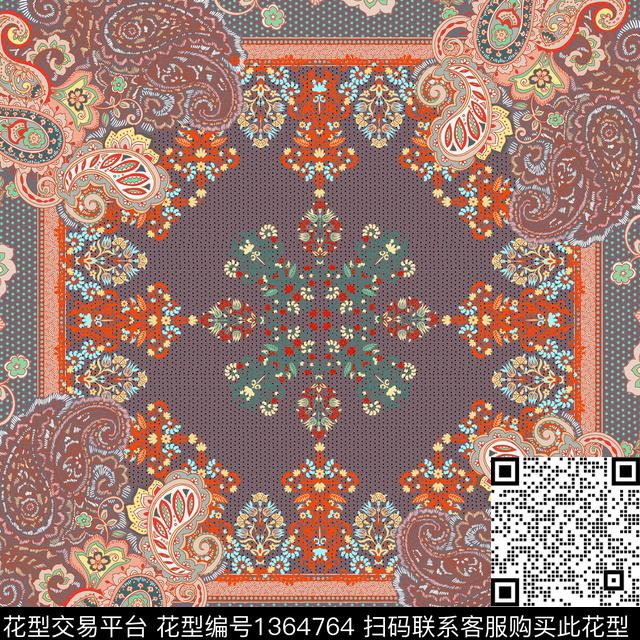 大牌风民族风定位花数码印花华亿平台下载（图片编号: 1364764） - 瓦栏（Walan）