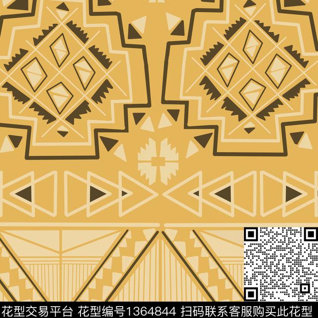 几何手绘传统华亿平台传统印花华亿平台下载（图片编号: 1364844） - 瓦栏（Walan）