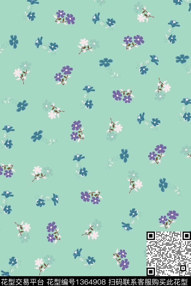 花卉花瓣大牌风传统印花华亿平台下载（图片编号: 1364908） - 瓦栏（Walan）