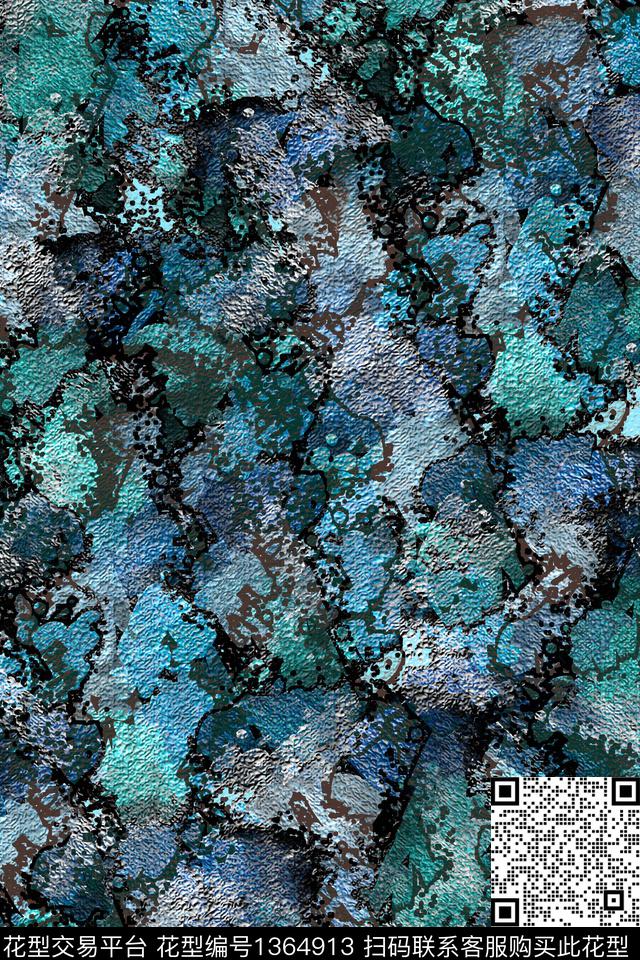 抽象男装户外家居服数码印花华亿平台下载（图片编号: 1364913） - 瓦栏（Walan）