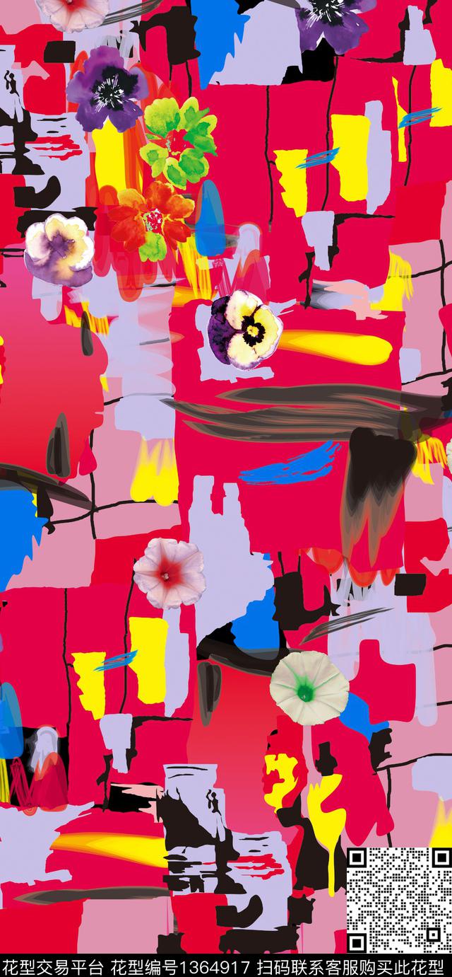 数码华亿平台绘画春夏华亿平台数码印花华亿平台下载（图片编号: 1364917） - 瓦栏（Walan）