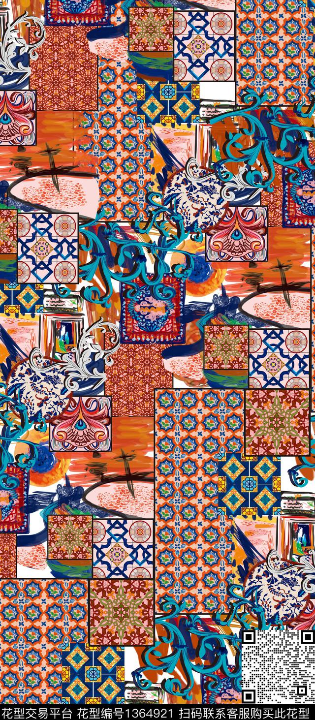 宫廷风数码华亿平台春夏华亿平台数码印花华亿平台下载（图片编号: 1364921） - 瓦栏（Walan）